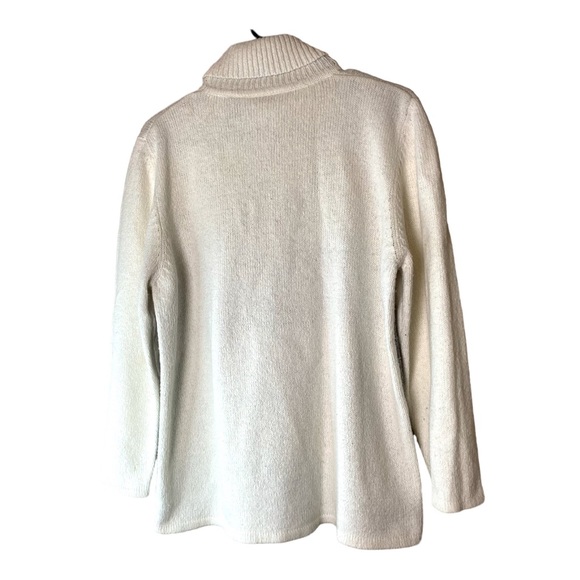 Rare Vintage Tanjay Sweater Turtleneck with Skier/Snow Size Medium - Picture 3 of 8